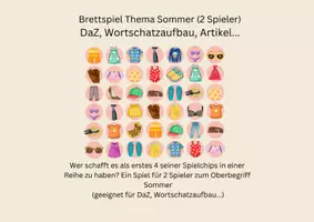 Vorschau - Spiele - Brettspiel Thema Kleidung (2 Spieler) DaZ, Wortschatz - Deckblatt