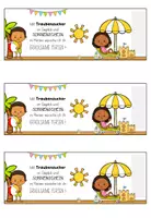 Vorschau - Mal- und Bastelvorlagen - Schülergeschenk Sommerferien | Feriengruß mit Traubenzucker | Abschiedsgeschenk & Giveaway Vorlage - Seite 1