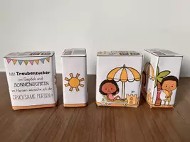 Vorschau - Mal- und Bastelvorlagen - Schülergeschenk Sommerferien | Feriengruß mit Traubenzucker | Abschiedsgeschenk & Giveaway Vorlage - Seite 3