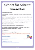Vorschau - Arbeitsblätter - Schritt für Schritt Essen zeichnen - Seite 1