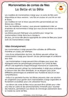 Aperçu - Matériel pour travaux manuels / dessin - La Belle et la Bête - Marionnettes à Doigts - Conte de Fées - Page 1