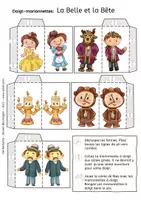 Aperçu - Matériel pour travaux manuels / dessin - La Belle et la Bête - Marionnettes à Doigts - Conte de Fées - Page 2