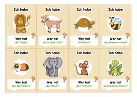 Vorschau - Arbeitsblätter - Thema Tiere: Lesespiel (Ich habe, wer hat?) - Seite 3