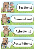 Vorschau - Lehrpläne/Lehrermaterial - Klassendienste Klassentier Wombat Wombatklasse - Seite 1