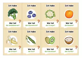 Vorschau - Arbeitsblätter - Thema Obst & Gemüse: Lesespiel (Ich habe, wer hat?) - Seite 3