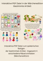 Vorschau - Spiele - Interaktive PDF (Märchenedition) bestimmte Artikel (Abenteuerrätsel) - Deckblatt
