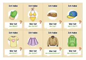 Vorschau - Arbeitsblätter - Thema Kleidung: Lesespiel (Ich habe, wer hat?) - Seite 2