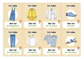Vorschau - Arbeitsblätter - Thema Kleidung: Lesespiel (Ich habe, wer hat?) - Seite 3