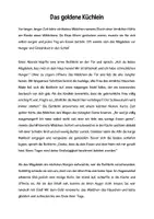 Vorschau - Arbeitsblätter - Märchen - Das goldene Küchlein (Mustertext) - Deckblatt