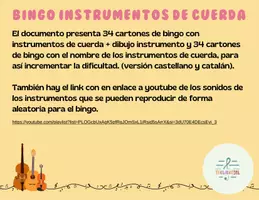 Vista previa - Juegos / Gamificación - Bingo instrumentos cuerda - Portada