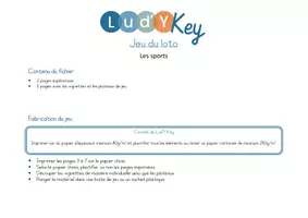 Aperçu - Apprentissages en autonomie - LE LOTO DES LES SPORTS - Page 1