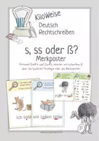 Vorschau - Merkblätter - Merkposter: Der s-Laut (s, ss oder ß) - Deckblatt