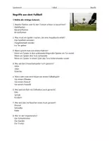 Vorschau - Arbeitsblätter - Begriffe aus dem Fußball – Quiz - Deckblatt