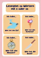 Vorschau - Spiele - Lesespiel zu Wörtern mit s und ss - Seite 2