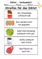 Vorschau - Arbeitsblätter - GRATIS - Diktat Thema Lebensmittel - DaZ/DaF, Deutsch (Klasse 1 bis 4) - Seite 1