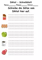Vorschau - Arbeitsblätter - GRATIS - Diktat Thema Lebensmittel - DaZ/DaF, Deutsch (Klasse 1 bis 4) - Seite 2