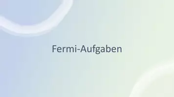 Vorschau - Stundenentwürfe - GESAMTE Unterrichtsplanung - Fermi-Aufgaben - Seite 1
