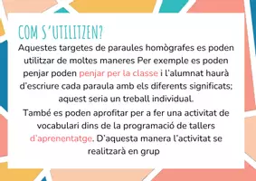 Vista previa - Tarjetas / Manipulativos - Paraules homògrafes - página 2