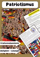 Vorschau - Arbeitsblätter - Patriotismus in Geschichte und Gesellschaft - Texte + Aufgaben - Deckblatt