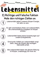 Vorschau - Arbeitsblätter - Lebensmittel Leseverstehen und Wortschatz - DaZ/DaF, Deutsch, Sachunterricht - Seite 3