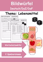 Vorschau - Arbeitsblätter - Materialpaket Schneiden Lebensmittel - Feinmotorik - Wortschatz - Seite 1