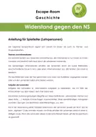 Vorschau - Stundenentwürfe - Escape Room - Widerstand gegen den NS - Seite 1