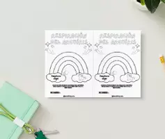 Vista previa - Manualidades / Dibujos para colorear - Respiración del arcoíris para colorear en A5 - Portada