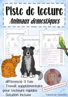Aperçu - Feuilles d'exercices - Mini Piste de Lecture: Animaux domestiques - Page de couverture