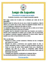 Vista previa - Juegos / Gamificación - Juego de cartas de Juguetes (Toys matching pairs card game) - página 1