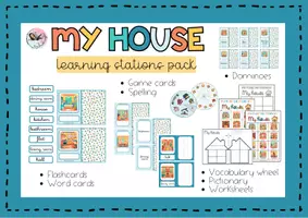 Vista previa - Juegos / Gamificación - MY HOUSE LEARNING STATIONS PACK - Portada