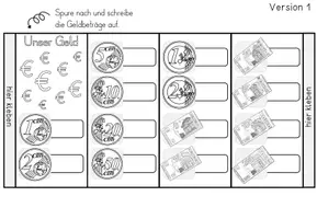 Vorschau - Arbeitsblätter - Geld - Bastelvorlage für ein Leporello - Seite 3