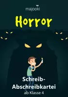 Vorschau - Stationenlernen - Abschreibtexte Klasse 4 - Abschreiben Klasse 4 - Geschichte weiterschreiben Klasse 4 - Horror - Abschreibkartei Klasse 4 - Abschreiben & Gruselgeschichte weiterschreiben - Deckblatt