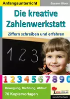 Vorschau - Arbeitsblätter - Kreative Zahlenwerkstatt Ziffern schreiben | Zahlen lernen, Graphomotorik, Feinmotorik, Schwungübungen, Ziffern 0-9, Vorschule | Mathematik Anfangsunterricht Vorschule Grundschule Klasse 1 - Deckblatt