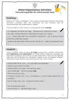 Vorschau - Arbeitsblätter - Materialgestütztes Schreiben: Checkliste, Formulierungen, Konjunktiv - Deckblatt