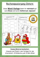 Vorschau - Arbeitsblätter - Rechenspaziergang Ostern: Word-Vorlage individuell anpassen - Deckblatt