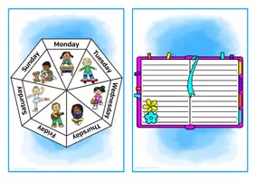 Vorschau - Fördermaterial/Inklusion - Englisch/ DaZ / SU - Woche / Wochentage / Days of the week - Bildkarten/ flashcards - Seite 2