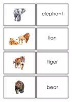 Vorschau - Spiele - First Words - English Flashcards ANIMALS - Seite 1