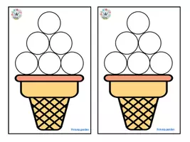 Vista previa - Juegos / Gamificación - Juego de atención: Helados Coloridos @miviqs.garden - página 1