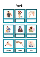 Vista previa - Tarjetas / Manipulativos - Flashcards verbi in italiano - Verbos en italiano - página 1