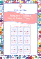 Vorschau - Spiele - Satzglieder Lesespiel Prädikat Spiel Satzglied - Deckblatt