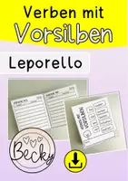 Vorschau - Arbeitsblätter - Verben mit Vorsilben : Leporello - Deckblatt