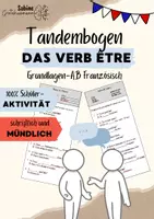 Vorschau - Arbeitsblätter - Tandembogen Das Verb être - Deckblatt