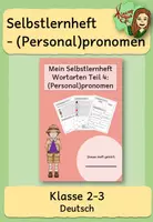 Vorschau - Arbeitsblätter - Selbstlernheft: (Personal)pronomen (Wortarten nach Montessori) - Deckblatt