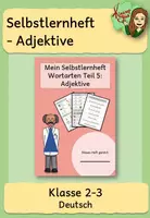 Vorschau - Arbeitsblätter - Selbstlernheft Adjektive (nach Montessori) - Deckblatt