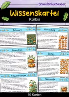 Vorschau - Bildkarten - Kürbis - Wissenskartei - Obst - Deckblatt