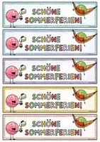 Vorschau - Mal- und Bastelvorlagen - Wassereis "Schöne Sommerferien" Geschenkidee Sommerferien / Schuljahresende - Seite 3