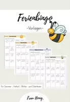 Vorschau - Arbeitsblätter - Ferienbingo - Weihnachten, Ostern, Sommer & Herbst - Deckblatt