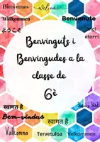 Vista previa - Decoración del aula - Cartell Benvinguts i benvingudes - página 2