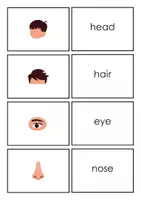 Vorschau - Spiele - First Words - English Flashcards BODY PARTS - Seite 1