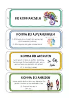 Vorschau - Merkblätter - Kommaregel-Fächer als Lernhilfe - Seite 1